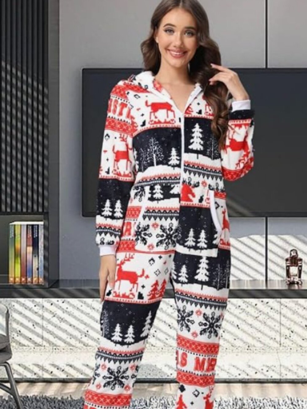 Women Animal Ear Hooded Pajamas- small